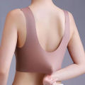 Popular seamless back-beautiful bra for girls, fixed, wire-free, one-piece chest wrap, women's seamless underwear, thin style. 