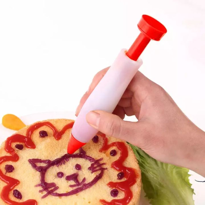 Silicone Fondant Cake Pen Pastry Icing Writing Syringe Baking Decor DIY Tools Chocolate Decorating tools Kitchen Accessories