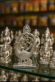 Silver Finish Lord Murugan Vel with Peacock | Divine Table Decor for Pooja & Gift. 