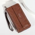 Long Men's Wallet Pu Large Capacity Business Wallet Zipper Double Layer Men Clutch Bag Handbag. 