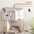 VTEC Modern Bookshelf / 3-Tier / Ornament Rack/ Simple shelf/ Bookcases /  Shelves / Objects Display/  Home Decor / Modern Furniture / Multifunctional bookcase / Combination Floor Cabinet / Wooden / Simple  / Storage & organisation. 