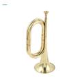 Solid Copper and Brass Bugle Blowing Bugle Signal Musical Instrument with Mouthpiece Cavalry Trumpet Scout Bugle for Beginner Orchestra Kids. 