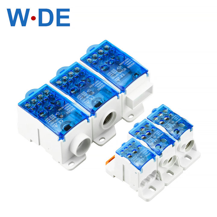 Din Distribution Box Block One In Multiple Out Ukk Power Electric Wire Connector Junction Box Terminal Block 1 Pc