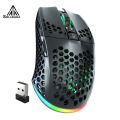 SOLAKAKA Wireless/Wired Gaming E-sports Mouse Ultralight Honeycomb RGB Backlit Adjustable 12800DPI Ergonomic Gamer Mice. 