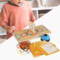 Rubber Band Geoboards Graphical Mathematical Toy for Preschool Children Kids. 