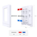 Ampcom Rj11 Rj45 Faceplate Wall Socket Wallplate Face Plate 1-Port 2-Port 4-Port Networking Telephone Socket Outlet Mount Panel. 