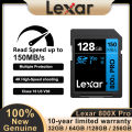 Lexar Original SD Card 800X Pro Memory Card 128GB 64GB 32GB C10 4K V30 Video High Speed Capacity UHS-I Card for PC Mac Camera. 