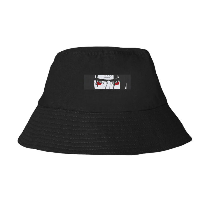 Bucket Hat Anime-Itachi Graphic Bucket Hat Spring Aesthetic Hats Unisex Bucket Hats Insects Caps Bucket Caps Cotton Fashion Cap Bucket Hat Cotton hat Plain Black Hat Black full head Covered hat