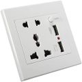 Universal Socket with USB Electric Wall Charger 2 Ports USB Outlet Power Home Charger Power Socket with USB Outlet AC 110V-250V. 