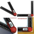 Multifunctional Inclinometer Digital Angle Meter 360 Degrees Inch Metric Scale Digital Angle Ruler 200/300mm 2-in- Electronic Goniometer Protractor Wood Measuring Tool. 