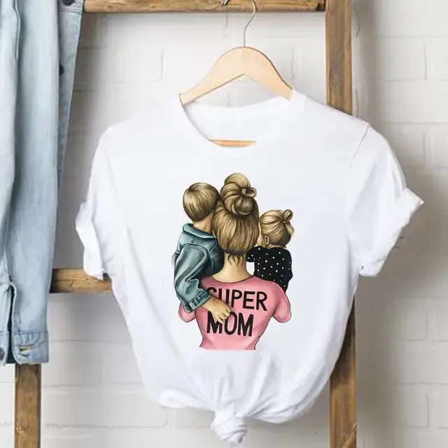 Striped%20Son%20Daughter%20Mom%20Mother%20Tee%20Shirt%20Lady%20Clothes%20Top%20Short%20Sleeve%20Fashion%20Tshirt%20Summer%20Female%20T%20Women%20Graphic%20T-shirts%20-%20Image%207