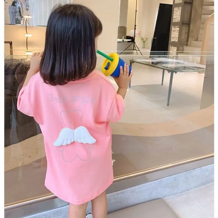 %5BPUTRI%20KESLI%5D%201-8%20years%20of%20T%20-shirt%20dress%20wings%20pink%20angel%20black%20girl%20clothing%20-%20Image%205
