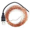 2Pcs Furniture 10m 100 LED USB USB Copper Wire LED String Fairy Light Strip RGB Color 180 degree. 