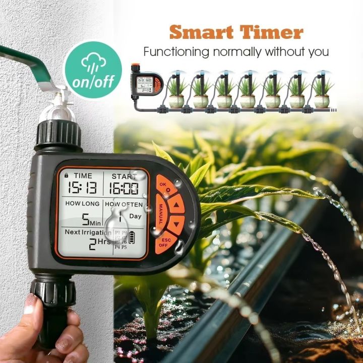 Garden Supplies Digital Smart Timer Water Sprinkler Water Saving ...