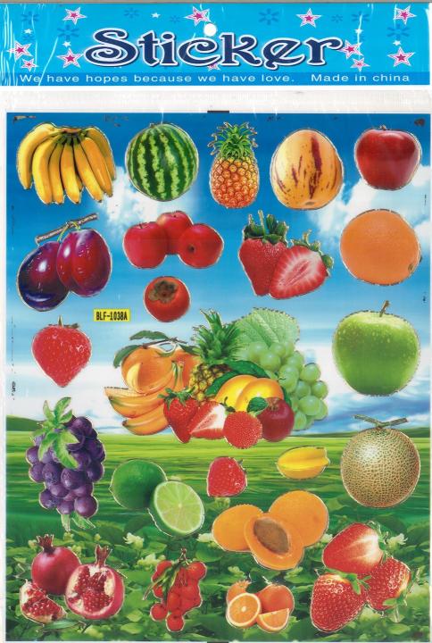 1pcs Fruits sticker book Laptop dress up stickers kids toys pegatinas for children