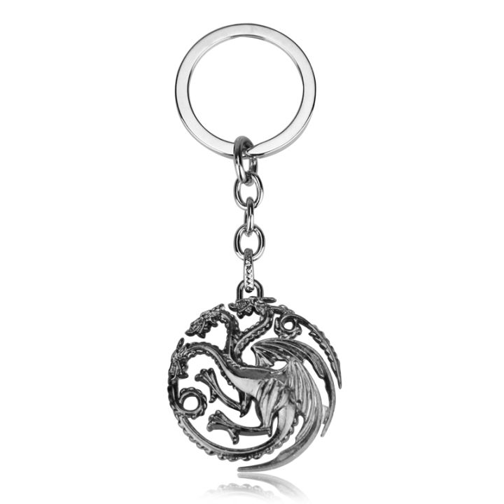 【Parchment & Lace】Game Wizard Wild Hunt Wolf Head Keychain Geralt Cosplay Wolf Medallion Pendant for Men Cool Keyring Jewelry Accessories