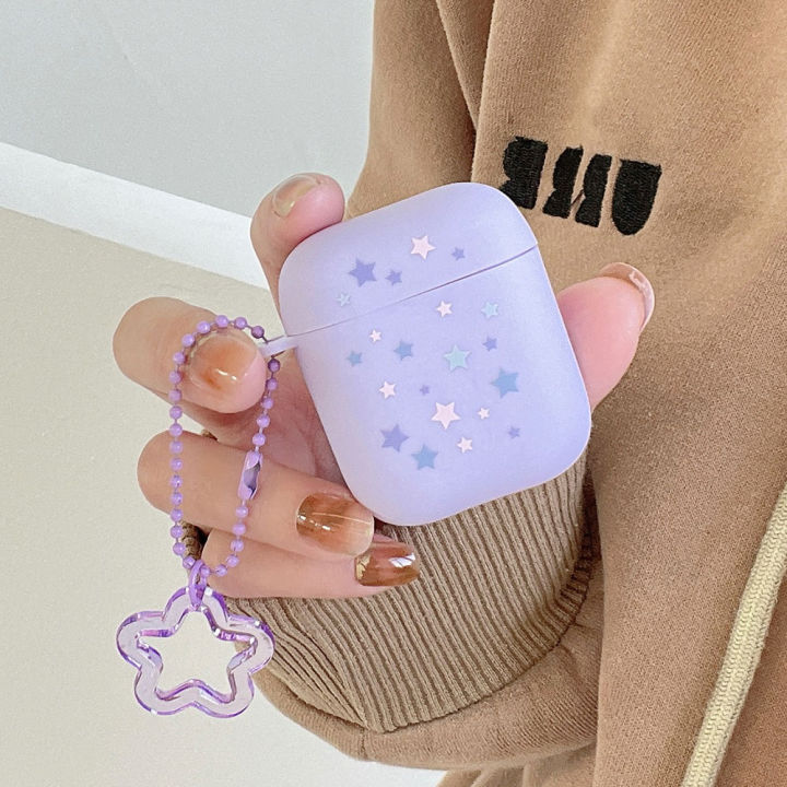Korea Ins Star for AirPods Pro 2 Case With Keychains Silicone