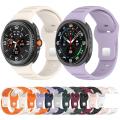 (New) xDfind Round Dots Silver Stud Buckle Silicone Watch Band For Samsung Galaxy Watch Ultra/Ultra 2025. 