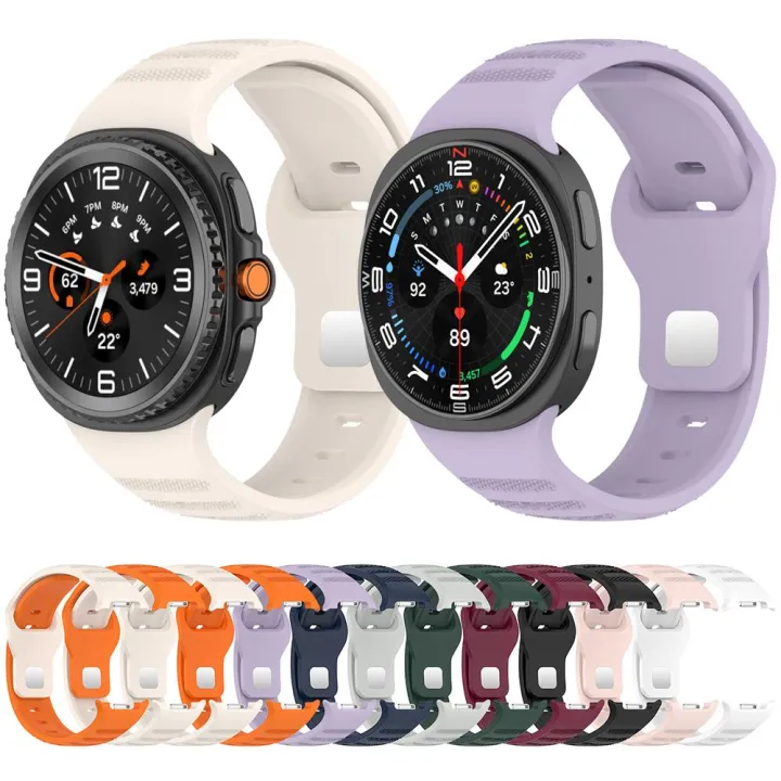 (New)%20xDfind%20Round%20Dots%20Silver%20Stud%20Buckle%20Silicone%20Watch%20Band%20For%20Samsung%20Galaxy%20Watch%20Ultra/Ultra%202025%20-%20Image%205
