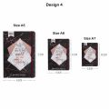 Fashion Notebook Hardcover A5 A6 A7 Autograph Diary Motivational Quotes Design Elastic Strap. 