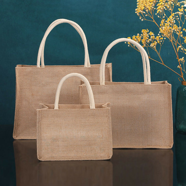 Burlap%20Tote%20Bags%20Blank%20Jute%20Beach%20Shopping%20Handbag%20Gift%20Bags%20With%20Handle%20-%20Image%206