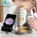 Science Microscope Set for Kids Portable Handheld Mini Microscope Toy for Kids 60x-180x Led Light Educational Learning Tool for Scientific Exploration. 