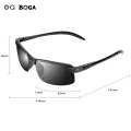 OQ BOGA 1 Piece Unisex Outdoor Anti-UV Black Oval Frame Sunglasses Men Women Eye Protection Half Rim Sun Glasses UV400. 