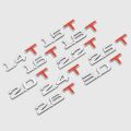 3D Metal Car Trunk Engine Displacement Scale Emblem Badge Auto Stickers 1.3T 1.4T 1.5T 1.6T 1.8T 2.0T 2.2T 2.4T 2.5T 2.8T 3.0T. 