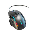 Moxom - MX-MS13 USB Sniper Laser Gaming mouse 7 Keys Optical 7D RGB fashion LED Lighting Backlight Black 1.5m DPI 6400 Fabric Cable Ryzen Asus Republic of Gamers. 