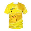 Pokemon Pikachu Charizard 3D Summer Fashion Cartoon T-shirt Anime Pokémon Hip-Hop Casual Children Short Sleeves Boys And Girls. 