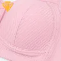 Women Bra Comfortable Wireless Front Closure Sport Bra for Mid-aged Women Vest Style with Removable Pads Ideal for Southeast Asian Buyers Breathable Bra. 