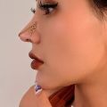Fashion Devil's Eye Copper Wire Helix Nose Piercing Ring Women Girls African Faux Nose Cuff Clip Chain Punk Body Piercing. 