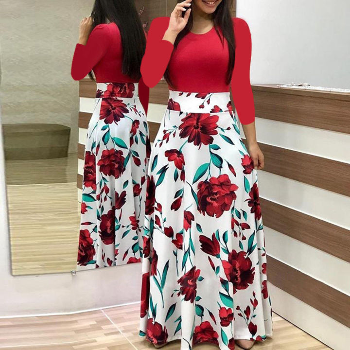 Fashion%20Long%20Sleeve%20Floral%20Boho%20Print%20Long%20Maxi%20Dress%20Ladies%20Casual%20Dress%20For%20Women%20-%20Image%203