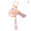 A-Z Dreamy Sequin Letters Keychain For Women Tassel Butterfly Pendant Initial Keyring Purse Suspension Bags Charms Car Key Chain Cherry Super Store. 