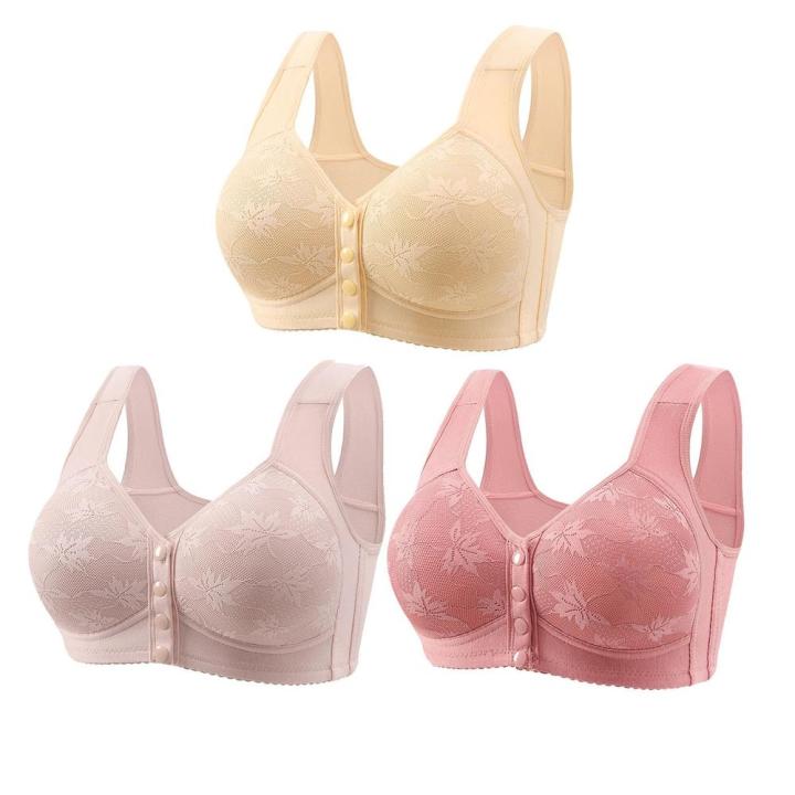 Comfortable%20Front%20Closure%20Bra%20Easy%20Wear%20Supportive%20Soft%20Fabric%20Plus%20Size%20Bra%20Adjustable%20Non-Wired%20Full%20Coverage%20Bra%20for%20Elderly%20-%20Image%203