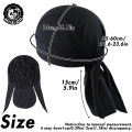 Musion Durag for Men Pirate Captain's Hat Hip Pop Balaclava Pirate Hat Helmet Lining Sweat Absorbing Comfortable Headscarf for Motorcycle Bicycle Riding. 
