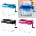 Manual Shredder Paper Shredder Mini Hand Crank Shredder Desktop Stationery Home A4 Paper Portable Receipts Hand Shredder. 