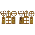Wooden Fairy Garden Door,Miniature Garden Buildings , Garden Sculptures and Statues Easy to Use. 