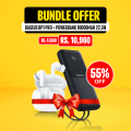Baseus Comet Series Digital Display Fast Charge Power Bank 10000mAh 22.5W Cluster Black 2024 (With Simple Series Charging Cable USB to Type-C 3A 0.3m White)+OS-Baseus Bass BP1 Pro In-Ear True Wireless Earbuds. 
