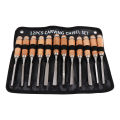 12PCS Wood Chisel Sets with Cases Professional Wood Carving Chisel Carpenter Carving Firmer Gouge Wood Chisel Woodworking Tool Soft Grip Handles Steel-end Hand Tool. 