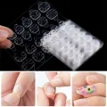 Monja 10Pcs Nail Art Transparent Double Side Adhesive Tapes Sticker Multi-Size False Nail Tips Manicure Decorations. 