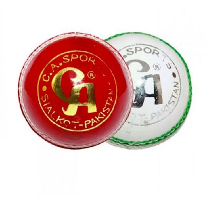 CA Attack Red Leather Cricket Ball - 156g (5 1/2 Oz)