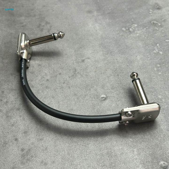 Guitar Patch Cable for Guitar Pedal Board, Guitar Pedals 1/4" inch TS Right Angle Guitar Patch Cable Flexible Patch Cords for Guitar Pedals