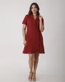 Spring & Summer Over Lapped Lapel Detail Dress. 