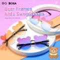 OQ BOGA 8 Colors Unisex Bear Frame Anti UV Kids Sunglasses Children Outdoor Eye Protection Rimless Sun Glasses. 