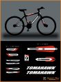 TOMAHAWK Push Bike Cycle Stickers Mountain Bike Luminous Reflective & PVC Plotter Cutting Stickers 10 Piece Full Set. 