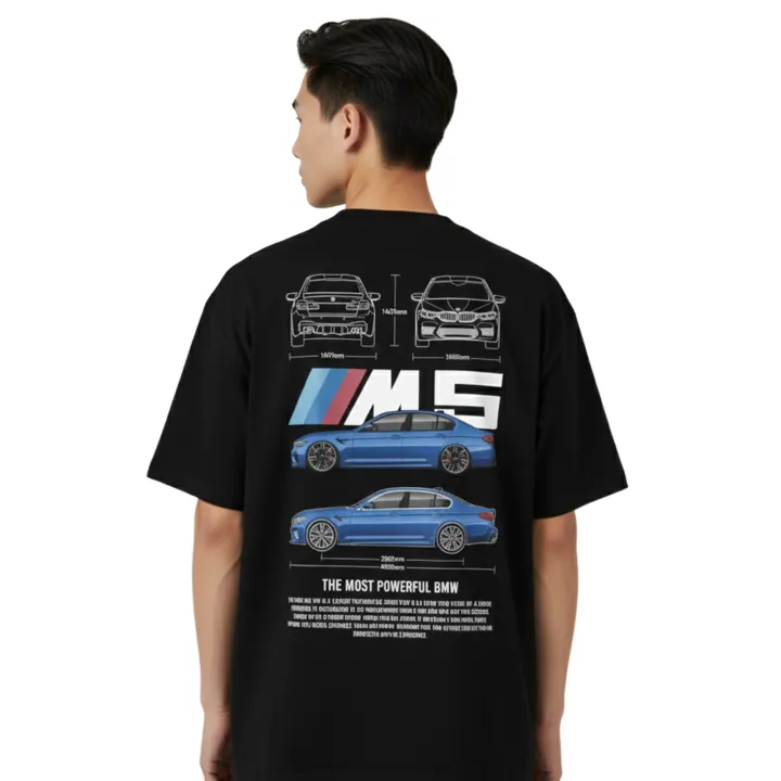 FINAL SALE 🔥 BMW M5 Oversized T-Shirt – Car Streetwear Tee for Men ...