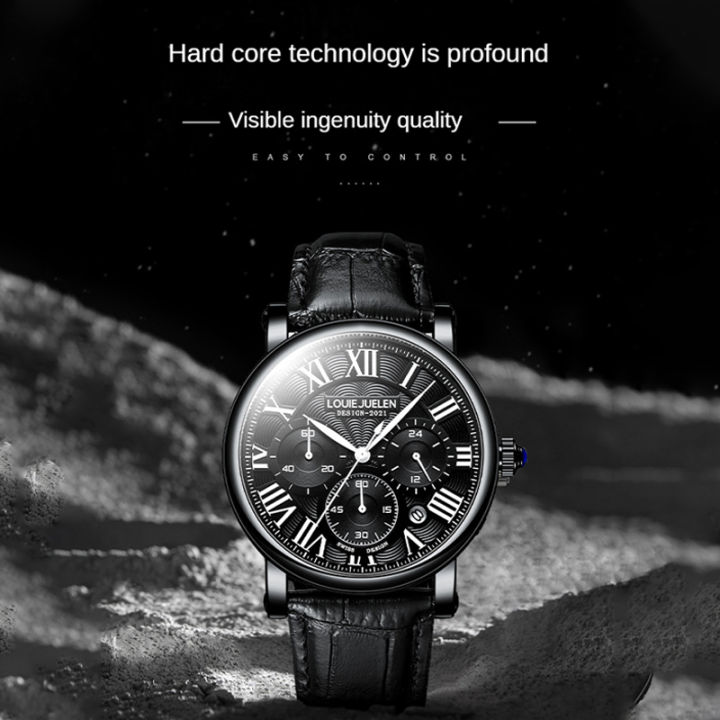 DGSenpi%20Men's%20Multi-Functional%20Waterproof%20Big%20Dail%20Watch%20Ge-nuine%20Leather%20Strap%20Calendar%20Quartz%20Watch%20-%20Image%208