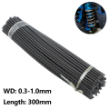 2Pcs 300mm Compression Spring Wire Dia 0.3/0.4/0.5/0.6/0.7/0.8/1.0mm 65 Mn Manganese Steel Pressure Y-shaped Soft Return Springs. 