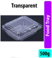 Disposable Plastic Transparent Box Food Tray 500g. 